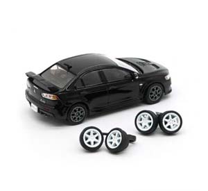 MITSUBISHI LANCER EVO X 2007 (ПРАВОРУЛЬНЫЙ) ЧЕРНЫЙ (ДЛИНА МОДЕЛИ 6-10 СМ) — фото 3