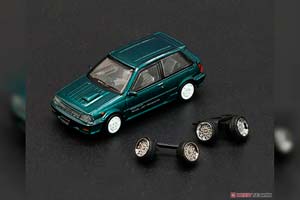 TOYOTA STARLET TURBO S EP71 (1988), GREEN (ДЛИНА МОДЕЛИ 6-10 СМ)