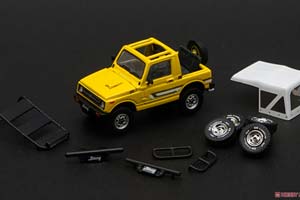 SUZUKI JIMNY SJ11 RIGHT HAND DRIVE JAPAN VERSION, YELLOW (ДЛИНА МОДЕЛИ 6-10 СМ)