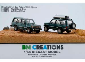 MITSUBISHI PAJERO I 1983 РУЛЬ СПРАВА, ЗЕЛЕНЫЙ, С ДОПОЛНИТЕЛЬНЫМИ ДЕТАЛЯМИ (ДЛИНА МОДЕЛИ 6-10 СМ) — фото 3
