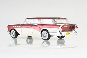 BUICK CENTURY CABALLERO ESTATE 1957 METALLIC RED/LIGHT BEIGE — фото 3