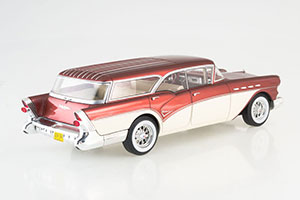BUICK CENTURY CABALLERO ESTATE 1957 METALLIC RED/LIGHT BEIGE — фото 4