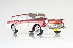 BUICK CENTURY CABALLERO ESTATE 1957 METALLIC RED/LIGHT BEIGE — фото 5