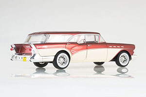 BUICK CENTURY CABALLERO ESTATE 1957 METALLIC RED/LIGHT BEIGE — фото 2
