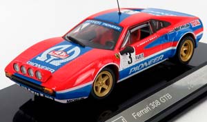 FERRARI 308 GTB PIONEER NIGHT VERSION N 3 RALLY MONTECARLO 1982 J.C.ANDRUET - BICHE, RED BLUE — фото 1