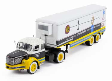 BERLIET TLR 10M СЕДЕЛЬНЫЙ ТЯГАЧ C ПОЛУПРИЦЕПОМ-РЕФРИЖЕРАТОРОМ INTERFLORA 1956 / БЕРЛИЕ ТЛР 10M ИНТЕРФЛОРА БЕЛЫЙ