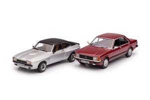 FORD CAPRI MK2 X-PACK СЕРЕБРИСТЫЙ С ЧЕРНЫМ И FORD GRANADA MK2 2.8I GHIA БОРДОВЫЙ