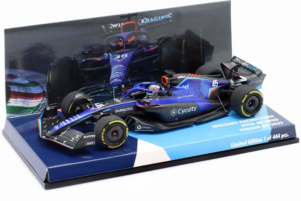 WILLIAMS FW44 #45 ITALIAN GP FORMULA 1 2022 SIGNATURE EDITION N. DE VRIES / ВИЛЬЯМС FW44 ИТАЛИАН ГРАН-ПРИ ФОРМУЛА-1 СИГНАТУРЕ ДЕ ВРИЕС — фото 3