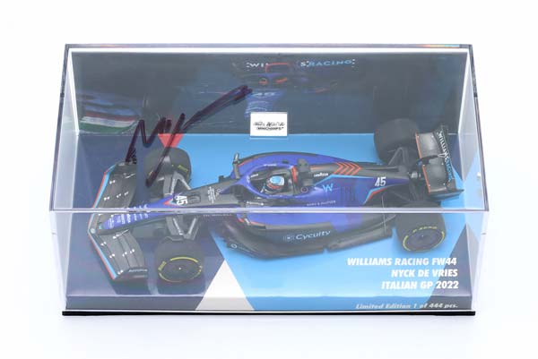 WILLIAMS FW44 #45 ITALIAN GP FORMULA 1 2022 SIGNATURE EDITION N. DE VRIES / ВИЛЬЯМС FW44 ИТАЛИАН ГРАН-ПРИ ФОРМУЛА-1 СИГНАТУРЕ ДЕ ВРИЕС — фото 6