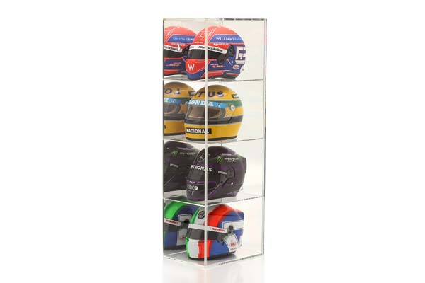 HIGH QUALITY MIRRORED SHOWCASE WITH 4 COMPARTMENTS FOR HELMETS IN SCALE / ХИГХ КВАЛИТЙ МИРРОРЕД БОКС 4 КОМПАРТМЕНЦ ДЛЯ ХЕЛМЕЦ ПРОЗРАЧНЫЙ ЗЕРКАЛЬНЫЙ — фото 3
