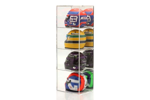 HIGH QUALITY MIRRORED SHOWCASE WITH 4 COMPARTMENTS FOR HELMETS IN SCALE / ХИГХ КВАЛИТЙ МИРРОРЕД БОКС 4 КОМПАРТМЕНЦ ДЛЯ ХЕЛМЕЦ ПРОЗРАЧНЫЙ ЗЕРКАЛЬНЫЙ — фото 2