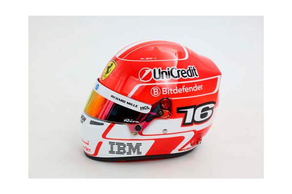 MINI HELMET SEASON 2025 - CHARLES LECLERC SCALE 1-2 HELMET PRODUCED BY BELL / ШЛЕМ ББР 1:1 — фото 3