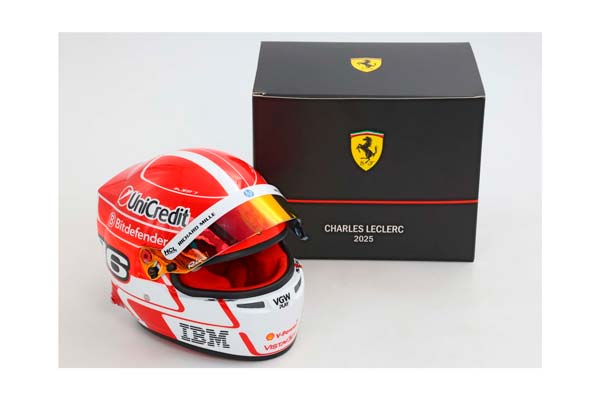 MINI HELMET SEASON 2025 - CHARLES LECLERC SCALE 1-2 HELMET PRODUCED BY BELL / ШЛЕМ ББР 1:1 — фото 5
