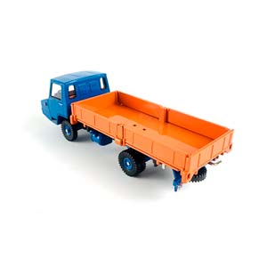 BERLIET STRADAIR 1965 САМОСВАЛ БОРТОВОЙ, СИНИЙ С ОРАНЖЕВЫМ — фото 9