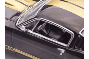 FORD MUSTANG SHELBY GT 350 1965 BLACK/GOLD — фото 3