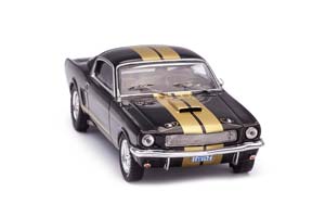 FORD MUSTANG SHELBY GT 350 1965 BLACK/GOLD — фото 6
