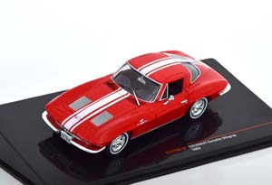 CHEVROLET CORVETTE C2 STINGRAY 1963 RED WHITE