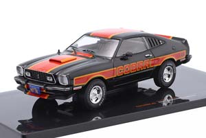 FORD MUSTANG COBRA II 1977 BLACK RED ORANGE