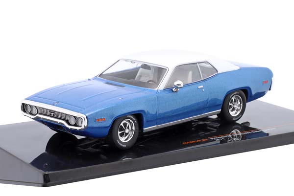 PLYMOUTH SATELLITE SEBRING PLUS YEAR 1971 BLUE METALLIC / WHITE / ПЛИМУТ САТЕЛЛИТЕ СЕБРИНГ ПЛУС СИНИЙ МЕТАЛЛИК БЕЛЫЙ — фото 1