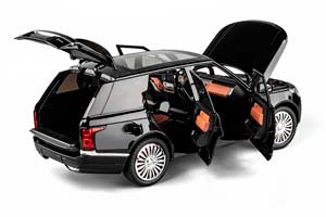 LAND ROVER RANGE ROVER SV AUTOBIOGRAPHY VOGUE 2020 BLACK / РЭНЖ РОВЕР ЧЕРНЫЙ (ДЛИНА 28 СМ) СВЕТЯТСЯ ФАРЫ + ЗВУК (БЕЗ УПАКОВКИ - ТОЛЬКО МОДЕЛЬ) — фото 3