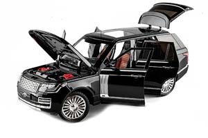 LAND ROVER RANGE ROVER SV AUTOBIOGRAPHY VOGUE 2020 BLACK / РЭНЖ РОВЕР ЧЕРНЫЙ (ДЛИНА 28 СМ) СВЕТЯТСЯ ФАРЫ + ЗВУК (БЕЗ УПАКОВКИ - ТОЛЬКО МОДЕЛЬ) — фото 2