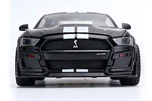 FORD MUSTANG SHELBY GT500 2023 BLACK / ФОРД МУСТАНГ ШЕЛБИ ГТ500 ЧЕРНЫЙ (ДЛИНА 27 СМ) СВЕТЯТСЯ ФАРЫ + ЗВУК (БЕЗ УПАКОВКИ - ТОЛЬКО МОДЕЛЬ) — фото 4