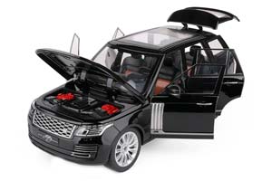 LAND ROVER RANGE ROVER SV AUTOBIOGRAPHY VOGUE 2021 BLACK / РЭНЖ РОВЕР ЧЕРНЫЙ (ДЛИНА 28 СМ) СВЕТЯТСЯ ФАРЫ + ЗВУК (БЕЗ УПАКОВКИ, ВОЗМОЖНЫ ПРИТЕРТОСТИ) — фото 3