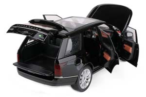 LAND ROVER RANGE ROVER SV AUTOBIOGRAPHY VOGUE 2021 BLACK / РЭНЖ РОВЕР ЧЕРНЫЙ (ДЛИНА 28 СМ) СВЕТЯТСЯ ФАРЫ + ЗВУК (БЕЗ УПАКОВКИ, ВОЗМОЖНЫ ПРИТЕРТОСТИ) — фото 4