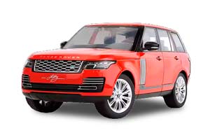 LAND ROVER RANGE ROVER SV AUTOBIOGRAPHY VOGUE 2021 RED / РЭНЖ РОВЕР КРАСНЫЙ (ДЛИНА 28 СМ) СВЕТЯТСЯ ФАРЫ + ЗВУК (БЕЗ УПАКОВКИ, ВОЗМОЖНЫ ПРИТЕРТОСТИ)