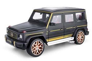 MERCEDES W463 G63 AMG G-CLASS 2017 BLACK / МЕРСЕДЕС ГЕЛЕНДВАГЕН ГЕЛИК ЧЕРНЫЙ (ДЛИНА 28 СМ) СВЕТЯТСЯ ФАРЫ + ЗВУК (БЕЗ УПАКОВКИ) — фото 3