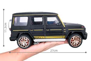 MERCEDES W463 G63 AMG G-CLASS 2017 BLACK / МЕРСЕДЕС ГЕЛЕНДВАГЕН ГЕЛИК ЧЕРНЫЙ (ДЛИНА 28 СМ) СВЕТЯТСЯ ФАРЫ + ЗВУК (БЕЗ УПАКОВКИ) — фото 6