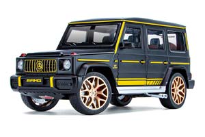 MERCEDES W463 G63 AMG G-CLASS 2017 BLACK / МЕРСЕДЕС ГЕЛЕНДВАГЕН ГЕЛИК ЧЕРНЫЙ (ДЛИНА 28 СМ) СВЕТЯТСЯ ФАРЫ + ЗВУК (БЕЗ УПАКОВКИ)