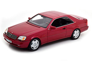 MERCEDES C140 600 SEC 1992 RED METALLIC