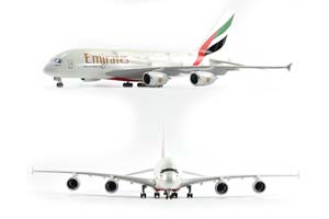 AIRBUS A380 EMIRATES /МОДЕЛЬ САМОЛЕТА ЭЙРБАС АЭРОБУС А380 EMIRATES С ОСВЕЩЕНИЕМ САЛОНА НА ШАССИ (ДЛИНА 46 СМ) — фото 9