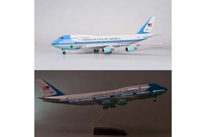 BOEING 747 PRESIDENT OF UNITED STATES / МОДЕЛЬ САМОЛЕТА БОИНГ 747 ПРЕЗИДЕНТА США (С ОСВЕЩЕНИЕМ САЛОНА НА ШАССИ ДЛИНА 46 СМ) — фото 9