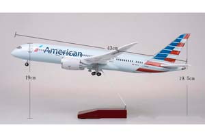 BOEING 787-9 DREAMLINER AMERICAN AIRLINES / МОДЕЛЬ САМОЛЕТА БОИНГ 787-9 ДРИМЛАЙНЕР АМЕРИКАН ЭРЛАЙНС (С ОСВЕЩЕНИЕМ САЛОНА НА ШАССИ ДЛИНА 41 СМ — фото 3