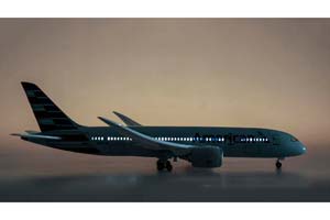 BOEING 787-9 DREAMLINER AMERICAN AIRLINES / МОДЕЛЬ САМОЛЕТА БОИНГ 787-9 ДРИМЛАЙНЕР АМЕРИКАН ЭРЛАЙНС (С ОСВЕЩЕНИЕМ САЛОНА НА ШАССИ ДЛИНА 41 СМ — фото 2