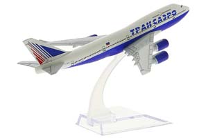 BOEING 747 TRANSAERO / МОДЕЛЬ САМОЛЕТА БОИНГ 747 ТРАНСАЭРО (ДЛИНА 16 СМ) — фото 4