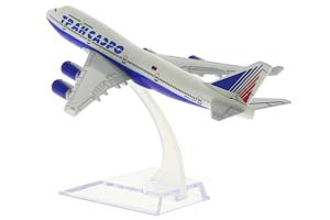 BOEING 747 TRANSAERO / МОДЕЛЬ САМОЛЕТА БОИНГ 747 ТРАНСАЭРО (ДЛИНА 16 СМ) — фото 5