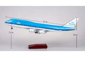 BOEING 747 KLM / МОДЕЛЬ САМОЛЕТА БОИНГ 747 КЛМ (С ОСВЕЩЕНИЕМ САЛОНА НА ШАССИ ДЛИНА 47 СМ) — фото 4