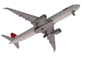 BOEING 777 JAPAN AIRLINES / МОДЕЛЬ САМОЛЕТА BOEING БОИНГ 777 АВИАКОМПАНИЯ ДЖАПАН ЭЙРЛАЙНС (ДЛИНА 20 СМ) — фото 9