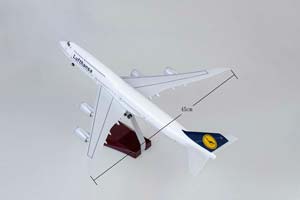 BOEING LUFTHANSA / МОДЕЛЬ САМОЛЕТА БОИНГ 747 ЛЮФТГАНЗА (С ОСВЕЩЕНИЕМ САЛОНА НА ШАССИ ДЛИНА 47 СМ) — фото 8
