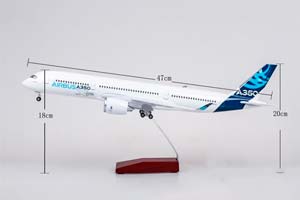 AIRBUS A350 / МОДЕЛЬ САМОЛЕТА A350 ЭЙРБАС (С ОСВЕЩЕНИЕМ САЛОНА НА ШАССИ ДЛИНА 45 СМ) — фото 5