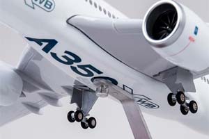 AIRBUS A350 / МОДЕЛЬ САМОЛЕТА A350 ЭЙРБАС (С ОСВЕЩЕНИЕМ САЛОНА НА ШАССИ ДЛИНА 45 СМ) — фото 6