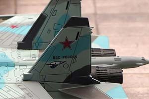 СУХОЙ-35, СЕРО-ГОЛУБОЙ КАМУФЛЯЖ ВВС РОССИИ (ДЛИНА 22 СМ) — фото 5
