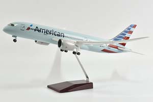 BOEING 787-9 DREAMLINER AMERICAN AIRLINES / МОДЕЛЬ САМОЛЕТА БОИНГ 787-9 ДРИМЛАЙНЕР АМЕРИКАН ЭРЛАЙНС С ОСВЕЩЕНИЕМ САЛОНА НА ШАССИ (ДЛИНА 41 СМ) — фото 4