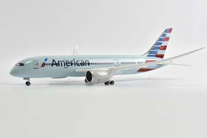 BOEING 787-9 DREAMLINER AMERICAN AIRLINES / МОДЕЛЬ САМОЛЕТА БОИНГ 787-9 ДРИМЛАЙНЕР АМЕРИКАН ЭРЛАЙНС С ОСВЕЩЕНИЕМ САЛОНА НА ШАССИ (ДЛИНА 41 СМ) — фото 9