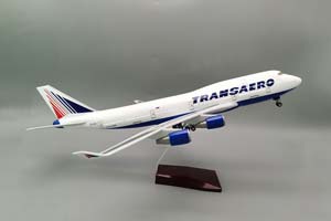 BOEING 747 TRANSAERO (47 CM LONG) / МОДЕЛЬ САМОЛЕТА БОИНГ 747 ТРАНСАЭРО С ПОДСВЕТКОЙ ИЛЛЮМИНАТОРОВ (ДЛИНА 47 СМ) — фото 3