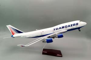 BOEING 747 TRANSAERO (47 CM LONG) / МОДЕЛЬ САМОЛЕТА БОИНГ 747 ТРАНСАЭРО С ПОДСВЕТКОЙ ИЛЛЮМИНАТОРОВ (ДЛИНА 47 СМ) — фото 5