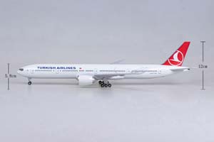 МОДЕЛЬ САМОЛЕТА BOEING 777 TURKISH AIRLINES / БОИНГ 777 ТУРКИШ ЭРЛАЙНС (С ПОДСВЕТКОЙ ИЛЛЮМИНАТОРОВ ДЛИНА 47 СМ) — фото 4